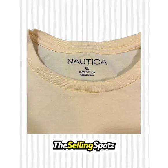 Nautica Fishing Club Graphic T-Shirt Cream US/UK (XL) - Picture 3 of 4